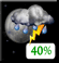 Tonight: A chance of showers and thunderstorms before 5am. Mostly cloudy. Low around 45, with temperatures rising to around 47 overnight. Southwest wind around 3 mph. Chance of precipitation is 40%. Tonight: Chance Showers And Thunderstorms